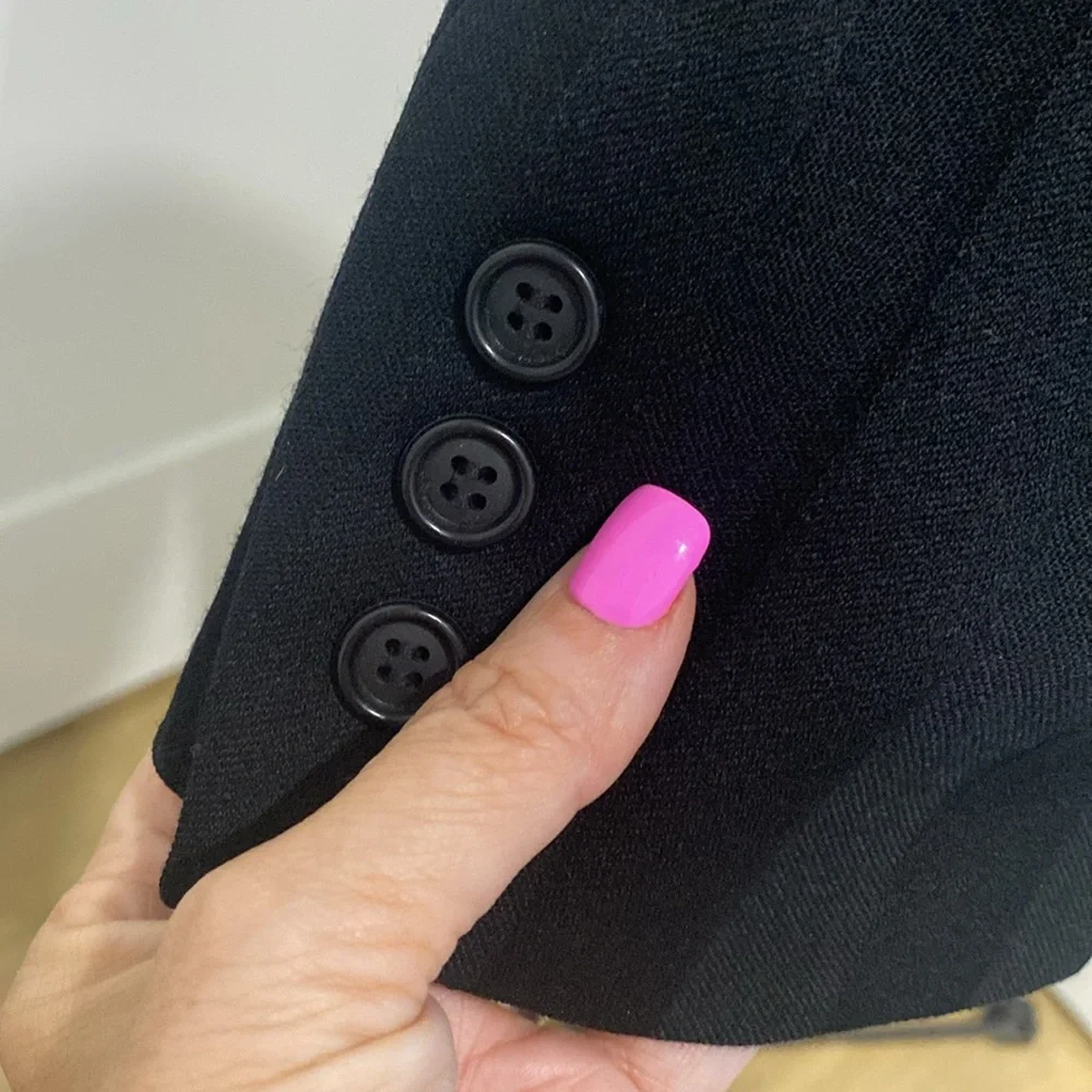 VINTAGE DIOR 💯% WORSTED WOOL BLACK BLAZER |Size 10